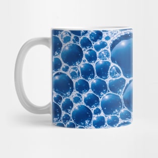 Blue Bubbles Web Texture Macro Photography Mug